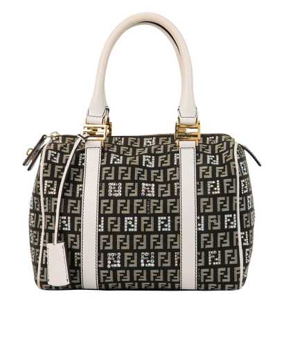 FF Boston Bag, &pound;450, Handbags, Grey, Canvas, Front view